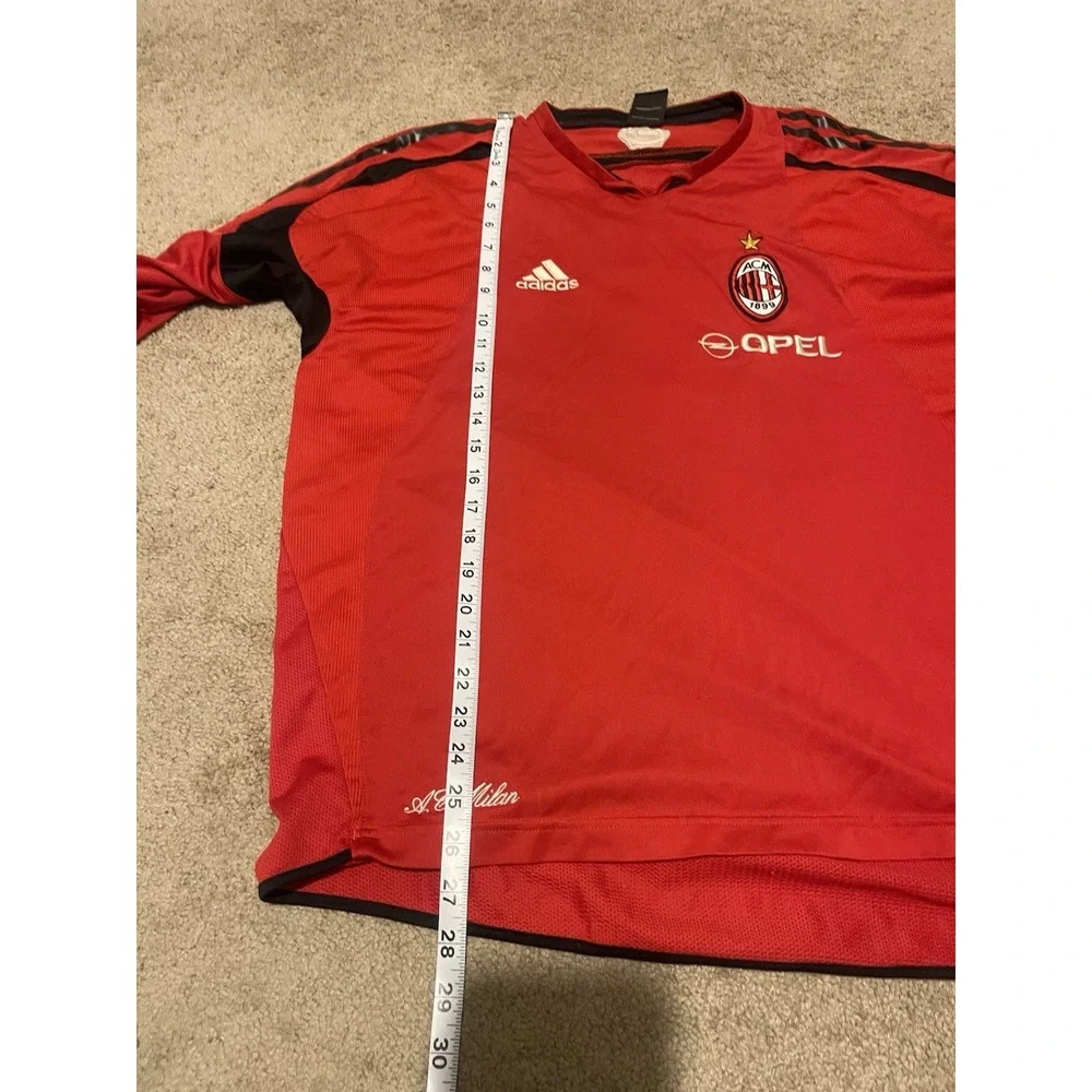 AC Milan 2004 Adidas Opel red player issue training shirt maglia jersey XL